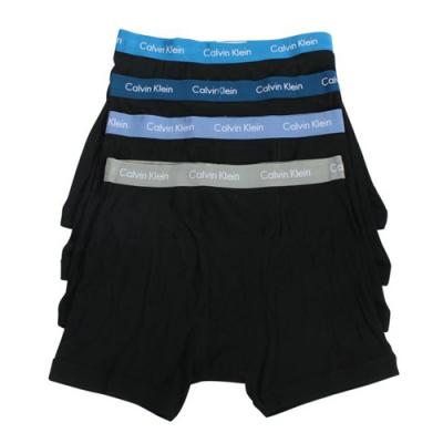 (NB1175)999 COTTON CLASSICS 4 PACK BOXER BRIEF-BLACK