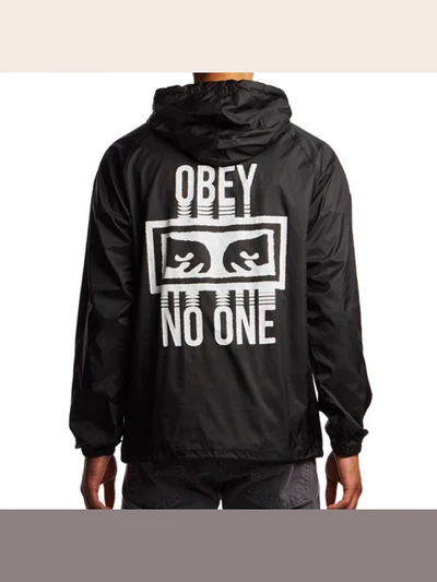 (126251559)NO ONE HOOD COACHES JKT-BLK