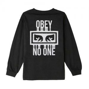 (164901559)NO ONE LS TEE-BLACK