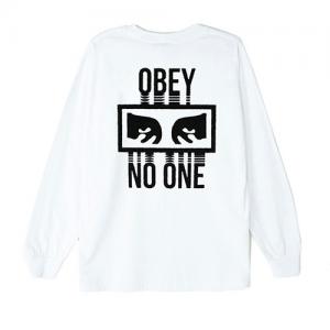 (164901559)NO ONE LS TEE-WHITE