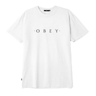 (166721578)NOVEL OBEY TEE-WHT(primium)