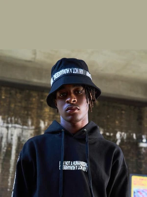 [17FW] Basic Logo Tape Bucket Hat - Black