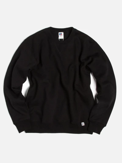 NU BLEND SWEAT CREW NECK SHIRTS-BLK