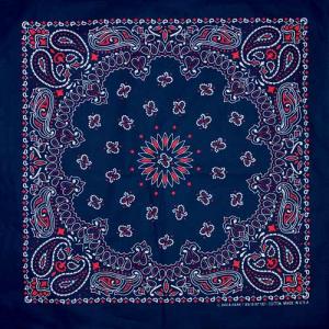 Paisley Bandana-BLUE/RED/WHT