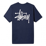 BASIC STUSSY TEE-NAVY(wht)