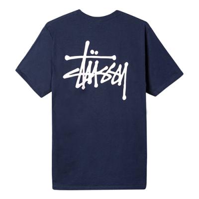 BASIC STUSSY TEE-NAVY(wht)