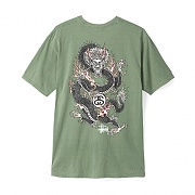 FIRE DRAGON PIG. DYED TEE-OLIVE