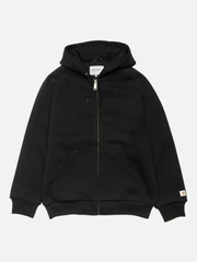 (I023777)HOODED THERMAL LINED JACKET-BLK
