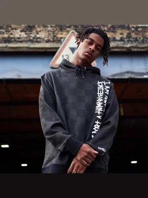 VERTIKAL BASIC LOGO HOODIE - BLACK/CHARCOAL