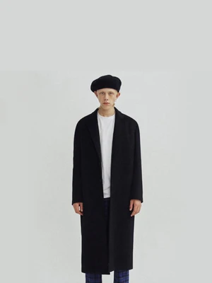 LONG CHESTERFIELD COAT GA [BLACK](GAVJ05)