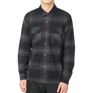 SHADOW PLAID LS SHIRT-BLK