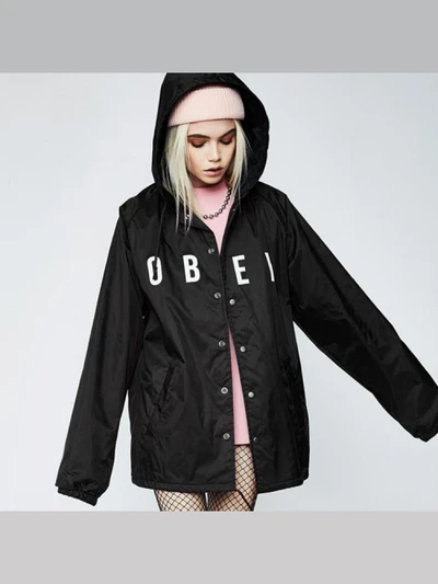 (126251638)ANYWAY HOODED SNAP COACH JKT-BLK