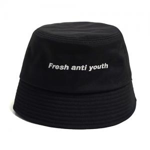 [FRESH ANTI YOUTH] LOGO BUCKET HAT -BLACK