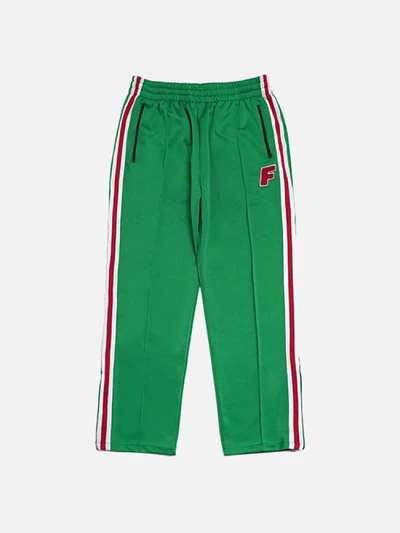 [FRESH ANTI YOUTH] LOGO ZIP TRACK PANTS-GREEN