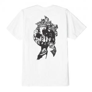 (163081612)CASH FOR CHAOS SKULL TEE-WHT