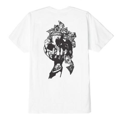 (163081612)CASH FOR CHAOS SKULL TEE-WHT