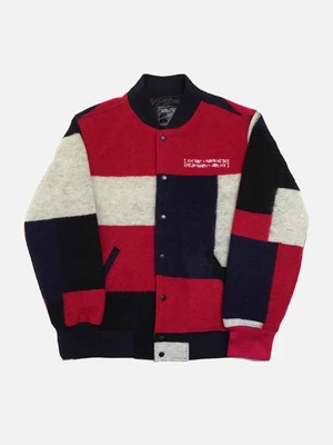 PATCH WORK STADIUM JACKET - MULTI COLOR