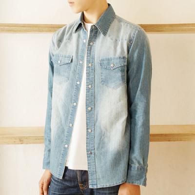 [WHYWORKS] 122 DENIM SHIRTS-LIGHT BLUE