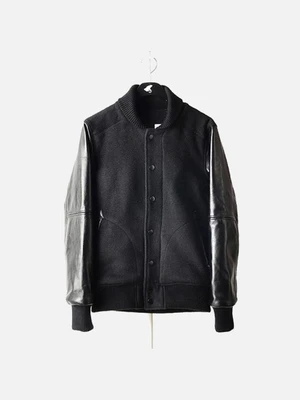 [WHYWORKS] VARSITY JACKET-BLACK