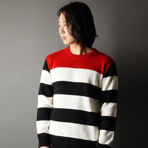 [WHYWORKS] STRIPE KNIT-RED