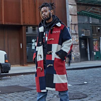 PATCH WORK DUFFLE COAT - MULTI COLOR