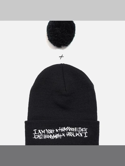 BASIC LOGO BELL BEANIE-BLACK