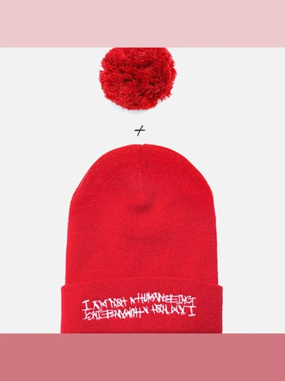 BASIC LOGO BELL BEANIE-RED