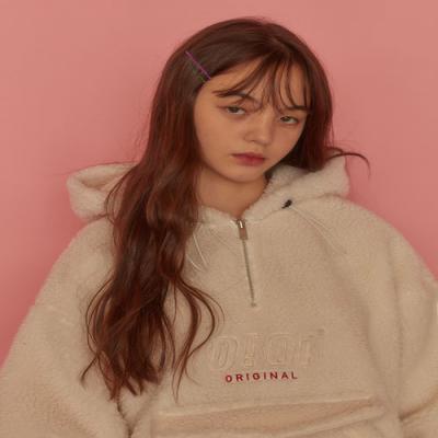 O!Oi FAKE FUR ANORAK_ivory