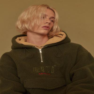 O!Oi FAKE FUR ANORAK_khaki