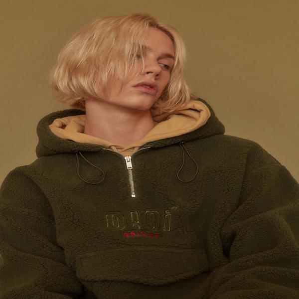 O!Oi FAKE FUR ANORAK_khaki