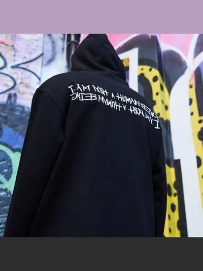BASIC LOGO HOODIE - BLACK