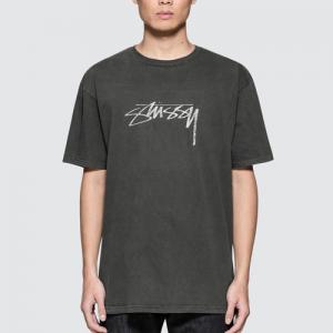 VINTAGE STOCK PIG DYED TEE-BLK