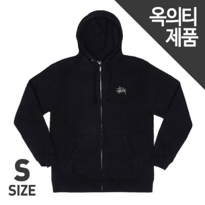 BASIC STUSSY ZIP HOOD-BLACK(반짝이오염)