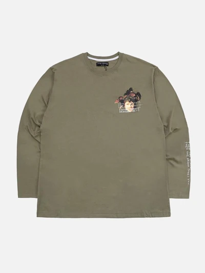 THE DRINK TAKES YOU L/S T-SHIRT - OLIVE GREEN
