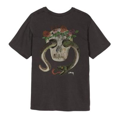 CALAVERA PIG. DYED PKT TEE-BLK