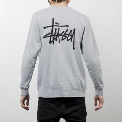 BASIC STUSSY CREW-GRY(blk)