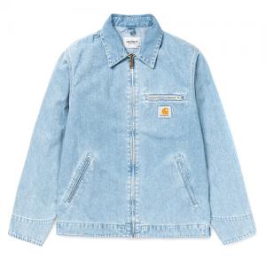 (I024846)DETROIT JACKET-BLUE STONE BLEACHED