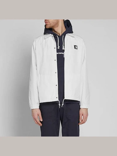 (I024018) SPORTS COACH JACKET-WHT/BLK