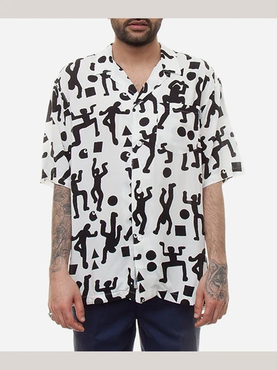 월드 파티 반팔셔츠(I024569) WHITE/BLACK
