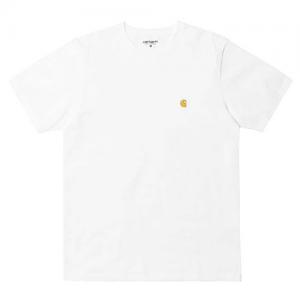 (I026391) 체이스 반팔티 WHITE/GOLD