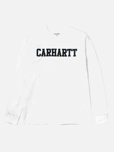 (I024805)L/S COLLEGE T-SHIRT-WHT
