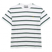 (I024815)S/S HILL T-SHIRT-HILL STRIPE, WHT/NAVY