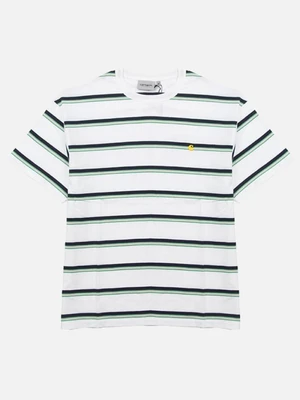 (I024815)S/S HILL T-SHIRT-HILL STRIPE, WHT/NAVY