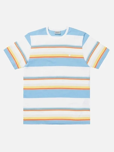 (I024816)S/S SUNDER T-SHIRT-SUNDER STRIPE, WHT/WAX