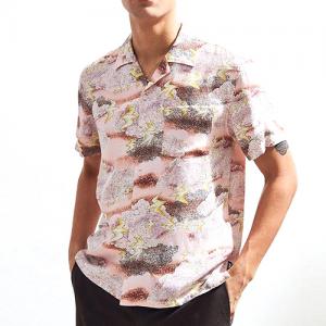 CLOUD AND BIRDS SHIRT-PEACH