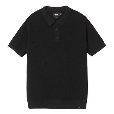 KINGSTON S/SL POLO SWEATER-BLK