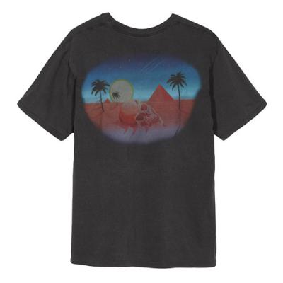 OASIS PIG. DYED TEE-BLK