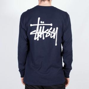 BASIC STUSSY LS TEE-NAVY