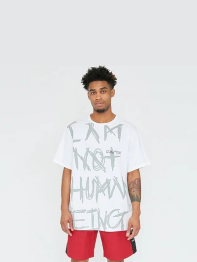 OVERLAP LOGO T-SHIRT-WHITE