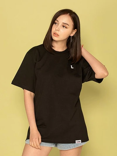BASIC L LOGO S/S TEE-BLACK